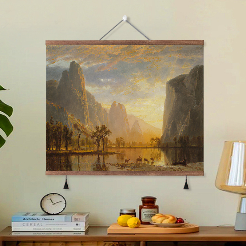 World Famous Painting Bill Spert Hudson River Painting Decorative Painting Living Room Scroll Painting Canyon Landscape Hanging Painting World Famous Painting Bill Spert Hudson River Painting Decorative Painting Living Room Scroll Painting Canyon Landscape Hanging Painting
