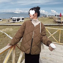 棒球服短款棉衣女2025冬季新款大码韩版小个子轻薄时尚轻便棉服女