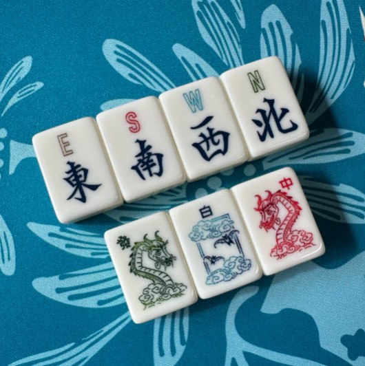 In stock: Heron Mahjong Tiles, 160 pieces, three-layer acrylic, foldable, eco-friendly, durable, and portable