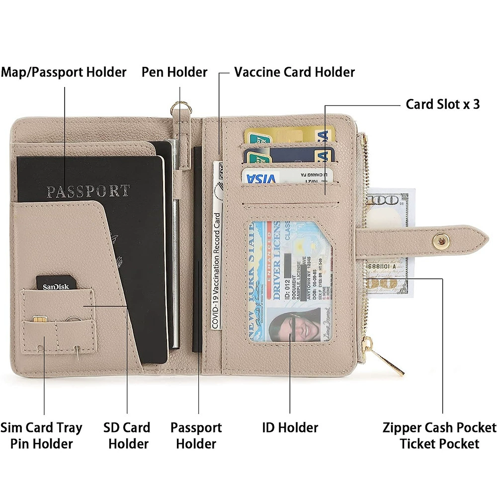 Polyurethane waterproof handheld passport bag for traveling, storage bag, Amazon