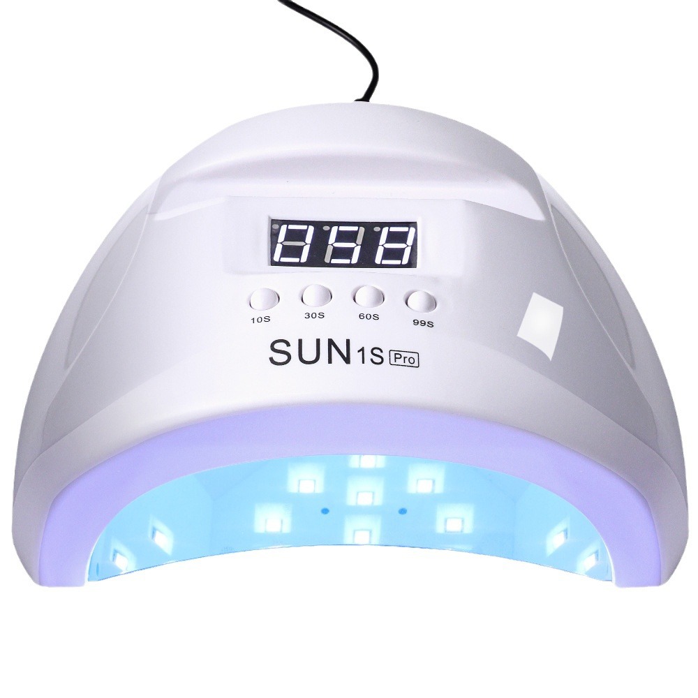 SUN - 1SPro máquina de fototerapia de manicuras 48W doble fuente de luz de pegamento de vinilo lámpara de horneado UV / LED no oscura mano inducción de manicuras lámpara