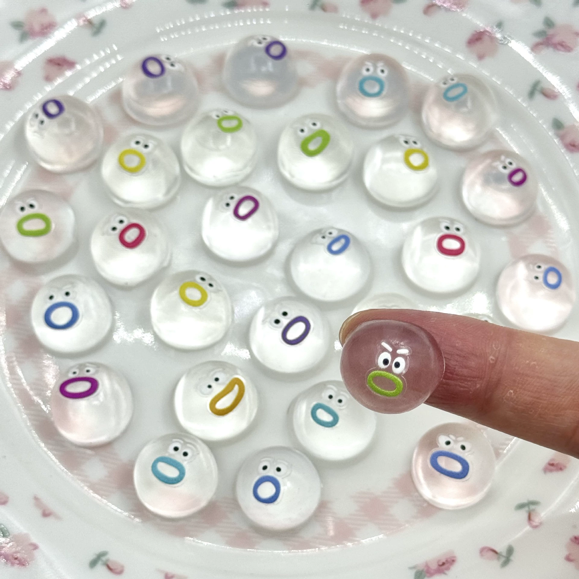 Прозрачный мини-слайм с высокой ценностью, текстура для снятия стресса, игрушка-антистресс в виде маленького носика с выражением, мультяшный дизайн.