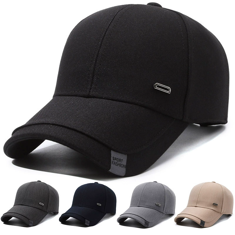 Travel demi-season fashionable sun hat, sports baseball cap for elderly, simple and elegant design, for middle age