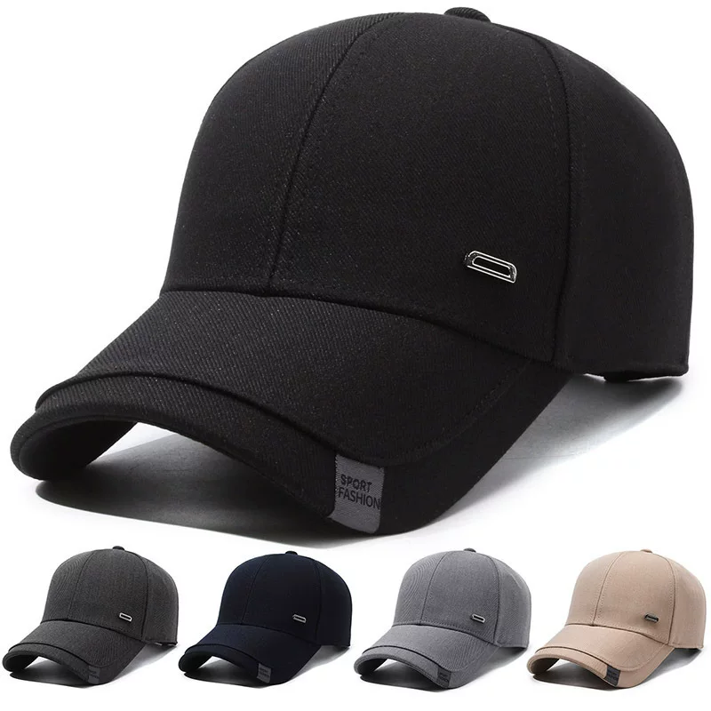 Travel demi-season fashionable sun hat, sports baseball cap for elderly, simple and elegant design, for middle age