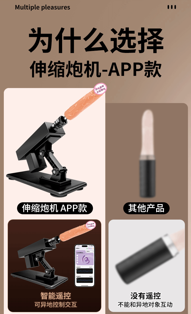 Jiuai Automatic Thrusting Sex Machine with Silicone Dildo Attachment, Black — detail image 4