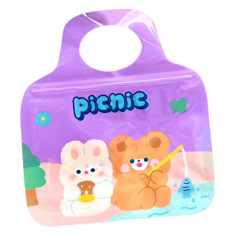 Tengyi original lindo sellado bolsa de dibujos animados bolsa de almacenamiento portátil bolsa de regalo del Día de los niños bolsa ziplock