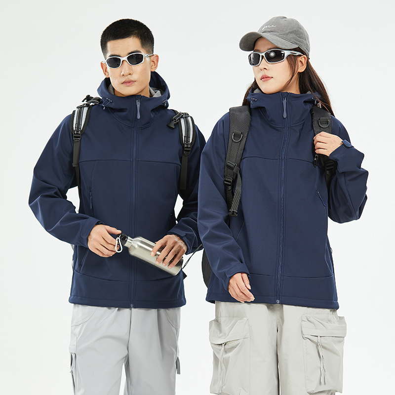 凯乐十同款软壳冲锋衣女加绒加厚外套男户外徒步保暖防水登山服|undefined