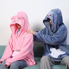 純色の大きいサイズのカップルのパーカーは快適でカジュアルです。