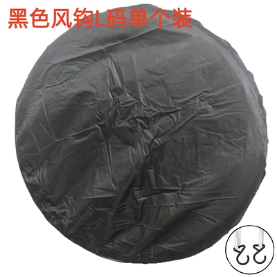 Hot-Selling Snow Tire Storage Bag — Spare wheel cover - black-upgraded-windproof-hook-l-size-single-pack-30-32inch80cm