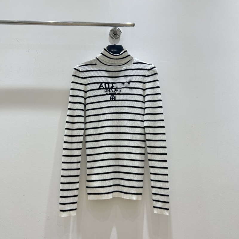 26 new P-brand striped color-blocked jacquard letter knit turtleneck long-sleeve slim-fit sweet and spicy wool top 26 new P-brand striped color-blocked jacquard letter knit turtleneck long-sleeve slim-fit sweet and spicy wool top