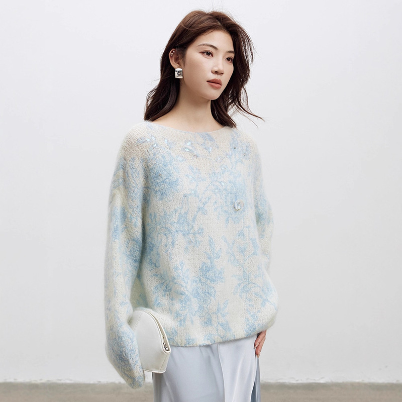 【Light Color Mix】Soft and Smooth Mohair Sweater for Women, New 26 Styles, Off-Shoulder Spring Knitted Cardigan