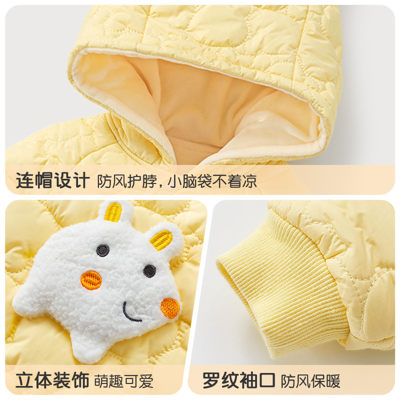 Camaca de algodón para bebés otoño y invierno chaqueta de algodón para niños y niñas gruesa con terciopelo de algodón cálido chaqueta de invierno de algodón para bebés image 5