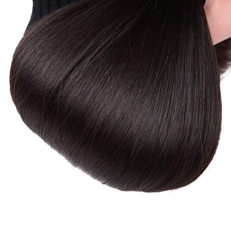 Peluca de cabello humano real Xuchang Jiatai, cabello liso, peluca de cabello humano real de una sola pieza y cabello largo