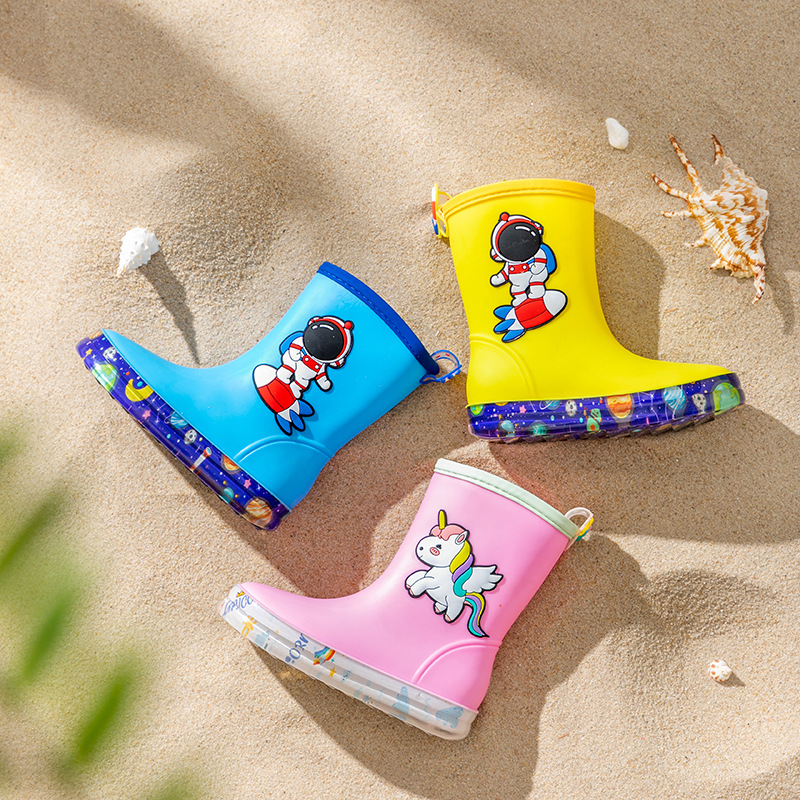 Cross-border children's rain boots cartoon picture boys and girls baby student rubber shoes rain boots four seasons children Four Seasons water shoes foreign trade