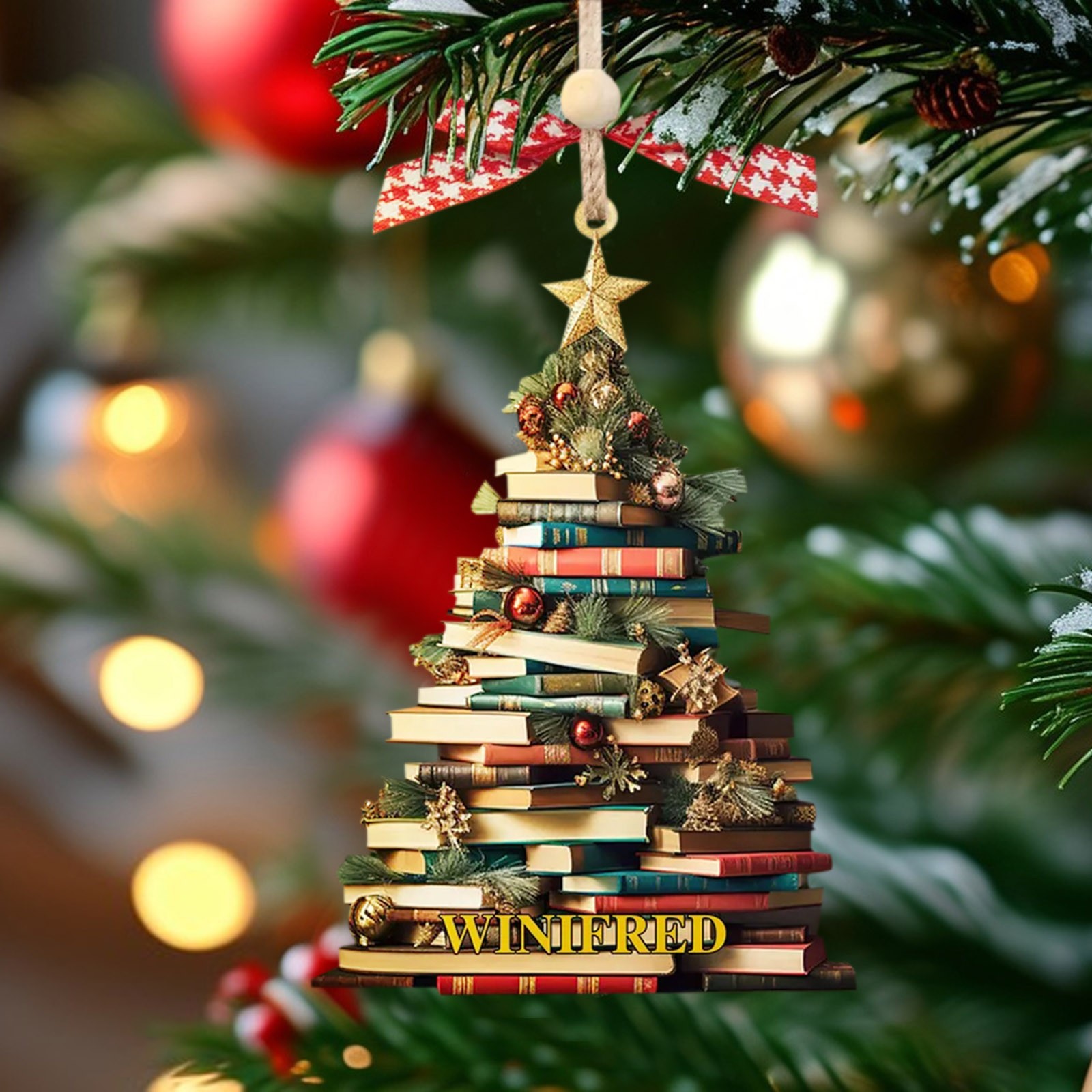 Nuevos colgantes de Navidad transfronterizos decoración del árbol de Navidad colgantes de automóviles colgantes de libros acrílicos planos