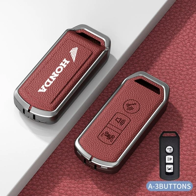Foshan 350 Liexing 125 Protective Car key bag - standard-type-a-volcanic-red-zinc-alloy-shell-single-shell