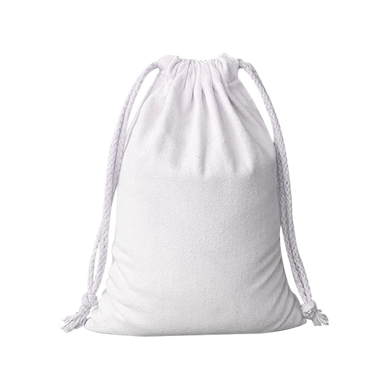 Bolsas de lienzo personalizadas embalaje de harina de arroz bolsas de regalo de cuerda de dibujo bolsas de algodón personalizadas logotipo impreso