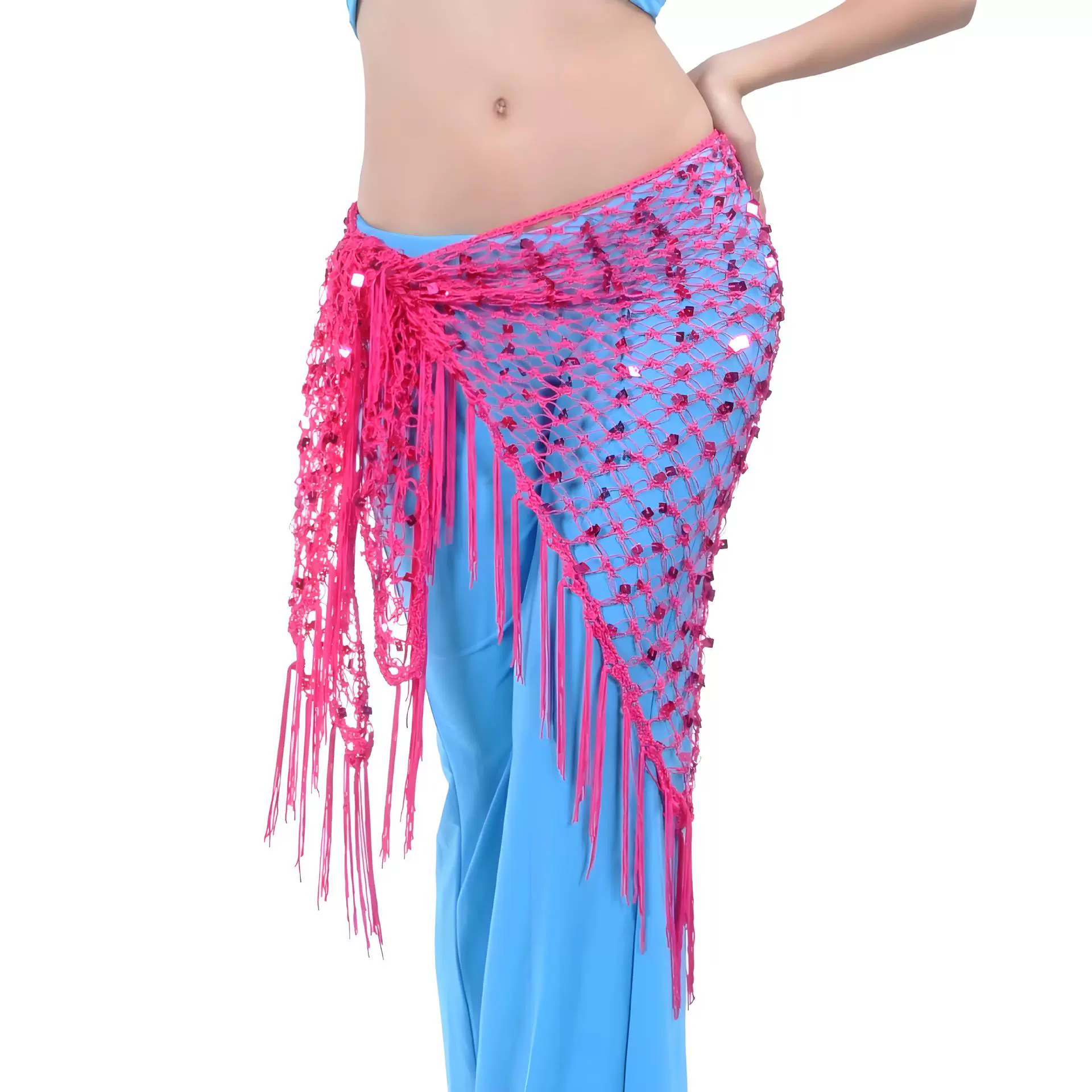 Треугольный шарф-шаль Belly Dance костюм для Belly Dance пояс для талии, хвостовой шарф сомбреро с бисером