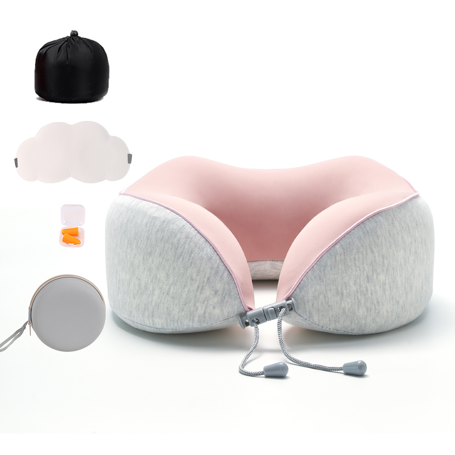 Venta caliente transfronteriza de espuma de memoria almohada en forma de U almohada de espuma de memoria de espacio siesta almohada portátil de viaje almohada en forma de U almohada para el cuello image 21