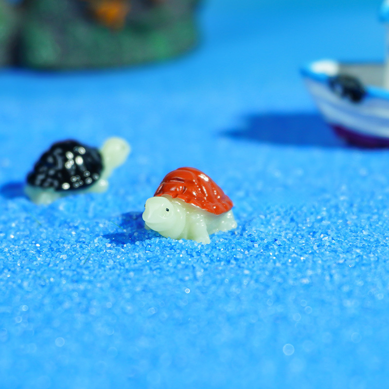Moss Micro Paisajismo Resina Adornos pequeños Adornos de tortuga pequeña de tres colores Materiales de artesanía de bricolaje Accesorios al por mayor