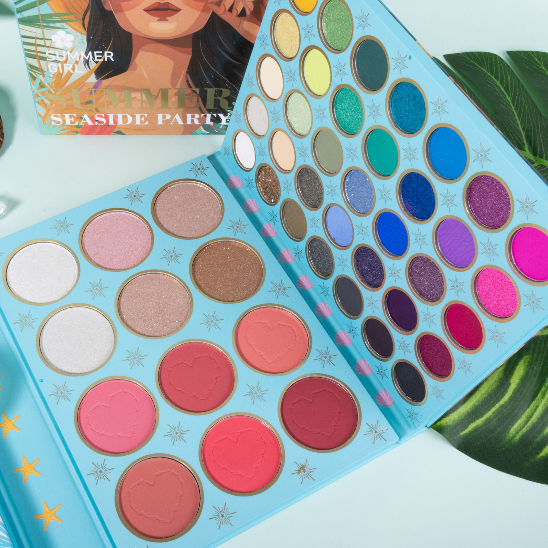 Cross-border 117-color folding eyeshadow palette, four-layer matte, pearlescent blush contour, high-gloss one-piece makeup palette undefined