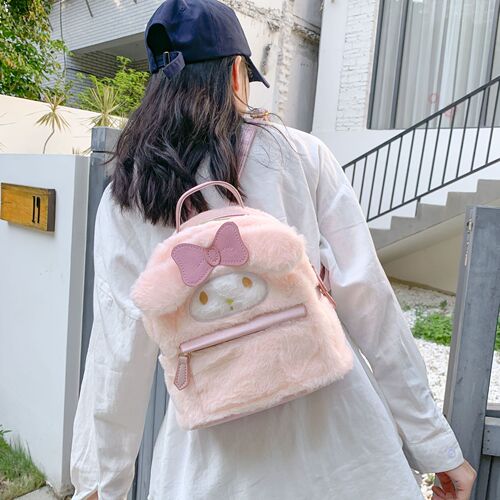 Japanese jk lolita style cute rabbit girl backpack ugly cute dog furry girl heart small backpack