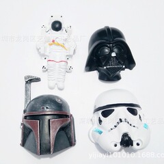 外国貿易スターウォーズヘルメットマスク樹脂冷蔵庫ステッカー3d装飾マグネットステッカー鉄石クリエイティブフィギュアプレゼント