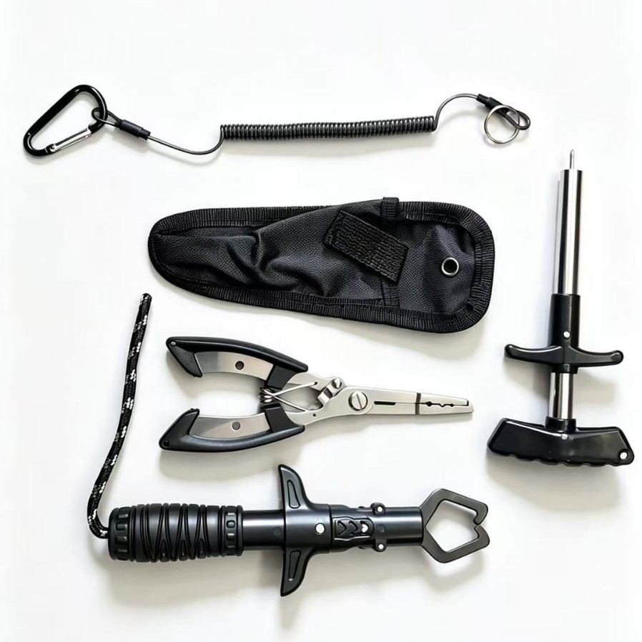 Cross-Border Hot-Selling Set of Fishing Pliers, Fish Control Tool, Eagle-Beak Hook Remover, Line Cutter, Fishing Pliers with Label Options