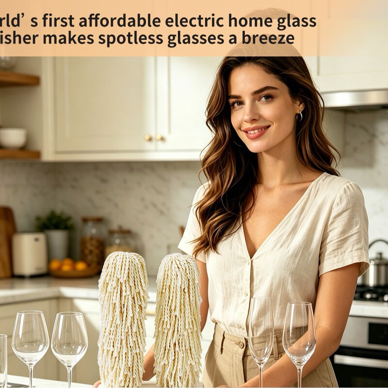 Amazon's best-selling electric cup cleaner, electric drying and polishing machine for wine glasses for home and bar use