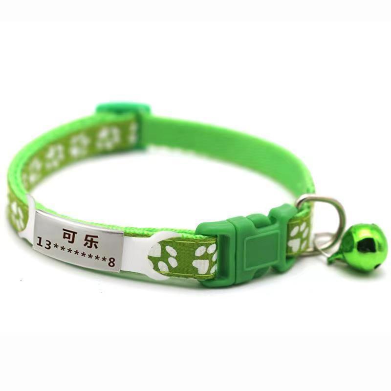 Collar reflectante de logotipo para perros, collar para gatos, collar para perros