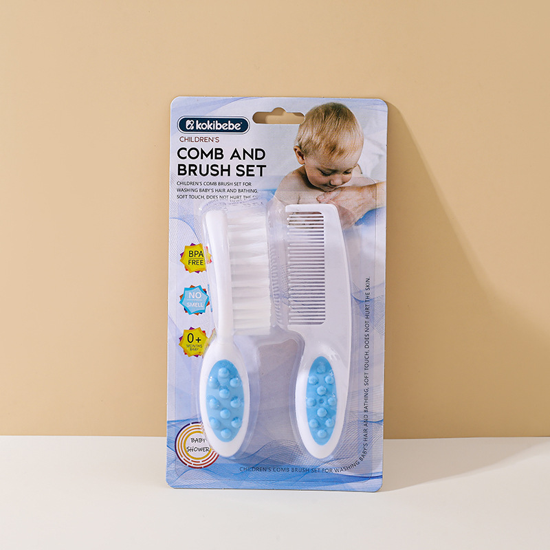Embalaje independiente conjunto de cepillo para recién nacidos cepillo de eliminación de casca de cabello para bebés baño conjunto de cepillo de limpieza image 6