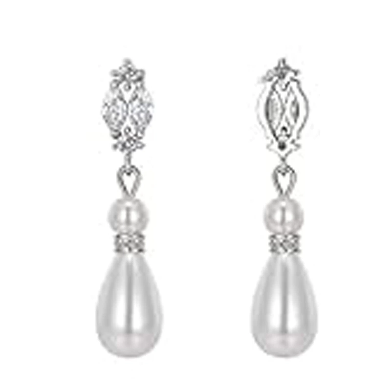Сережки из жемчуга, аксессуар, набор, свадебное платье