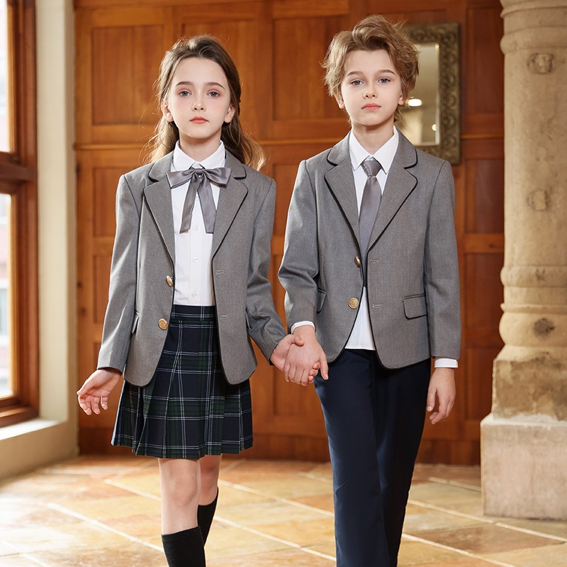儿童校服春秋男童英伦风西装套装女童幼儿园小学生入园照园服班服