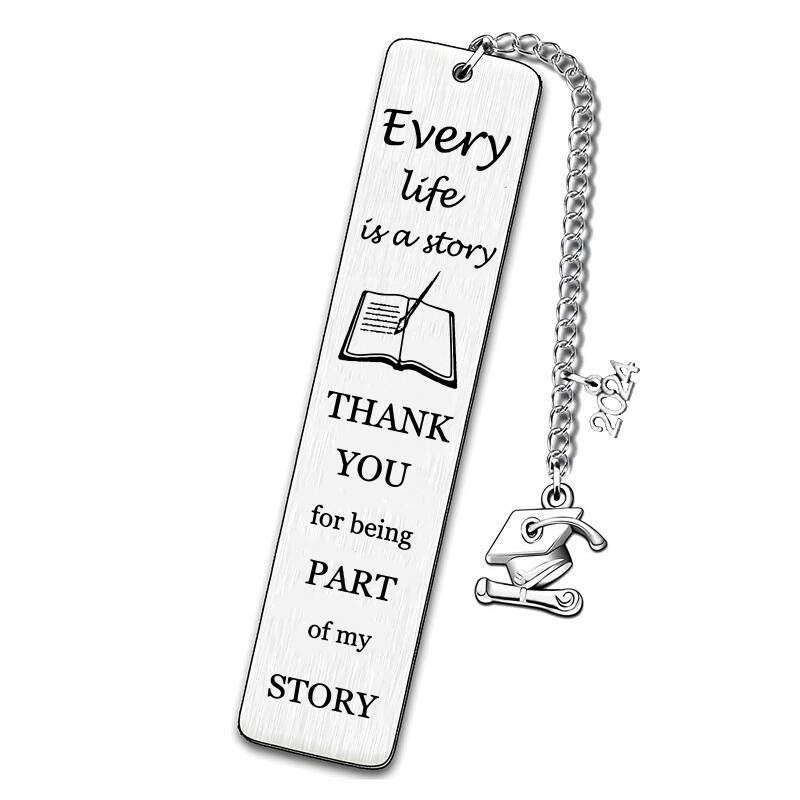 Marcador de acero inoxidable 2024 temporada de graduación marcador inspirador regalo del día del maestro de Acción de Gracias letras láser más logotipo