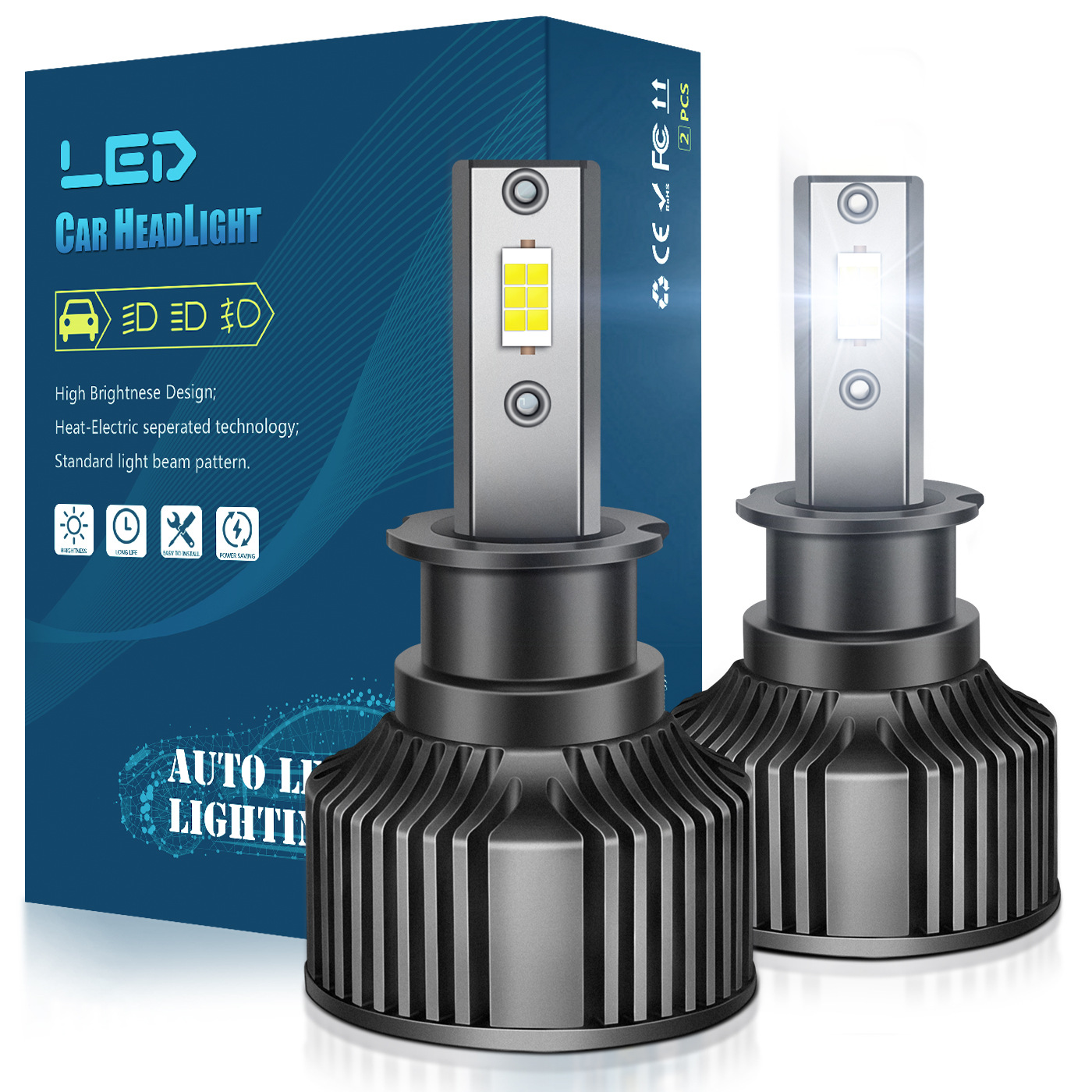 Fuente fabricante coche LED faro H1H7 luz baja H4H13 niebla lámpara 880 bombilla CSP3570 coche lámpara H11H9