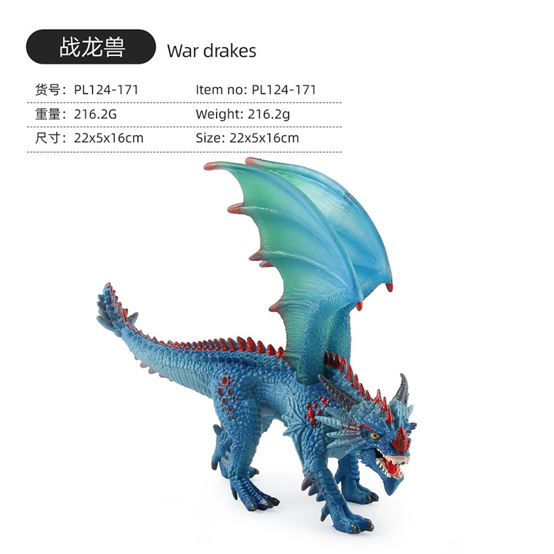 Simulación de exportación transfronteriza antiguo mito modelo de monstruo Dragón volador occidental lava Dragón Batalla Dragón bestia sólida adornos hechos a mano