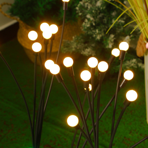 Cross-border solar firefly light outdoor waterproof landscape lawn light balcony garden decoration ground stake ambiance light