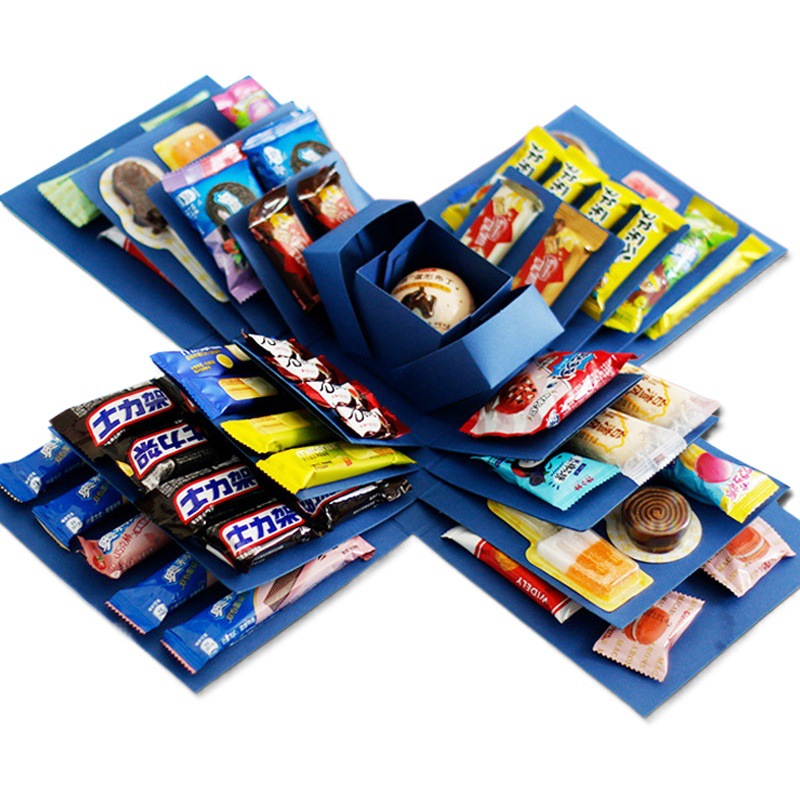 Caja de explosión de merienda caja de regalo de cinco capas para niños regalo de cumpleaños de novia