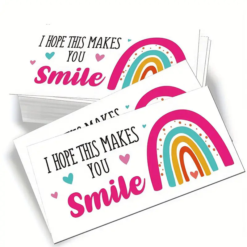 50 sheets/bag I hope this can make you smile, thank you greeting cards, shopping greeting cards to buy thank you cards for customers