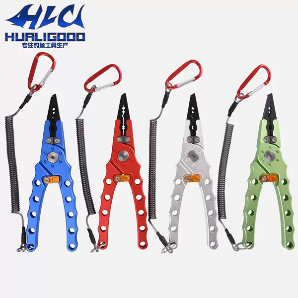 Aluminum Alloy Fish Control Tool Set with Extended Eagle-Beak Lure Pliers for Sea Fishing, Including Fish Remover
