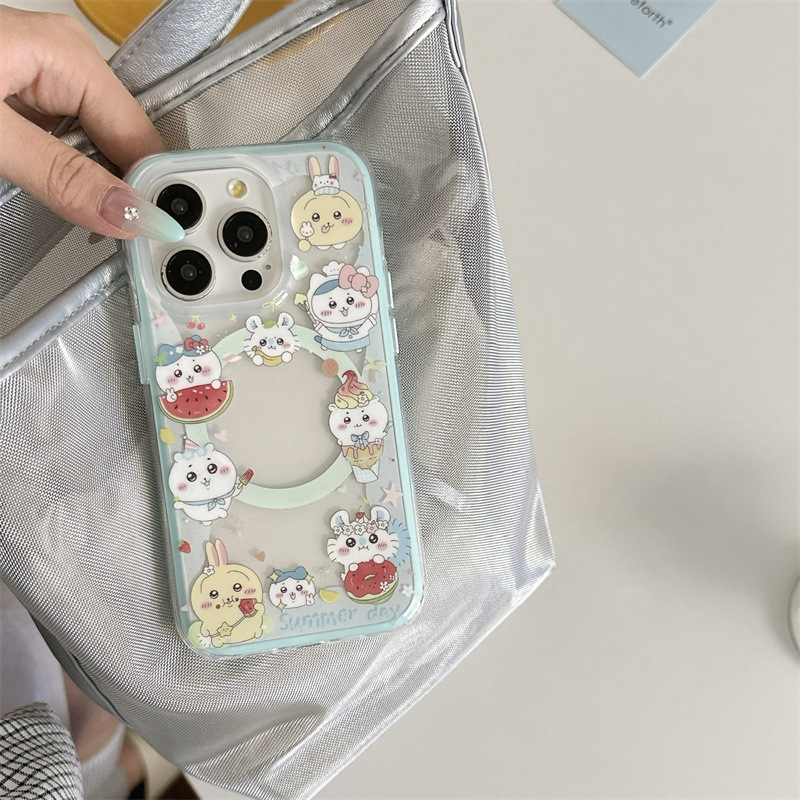 かわいくて楽しい Jiyikawa 磁気ホルダー iPhone16 Apple 15ProMax/14/13 携帯電話ケースに適しています|undefined