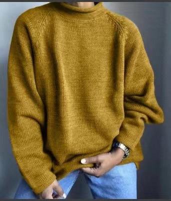 Suéter de punto fino de longitud media para mujer, estilo europeo y americano, color sólido, holgado e informal, novedades de primavera