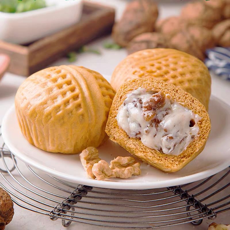 Honey Bun Pork Bun Quicksand Walnut manual breakfast Steamed stuffed bun