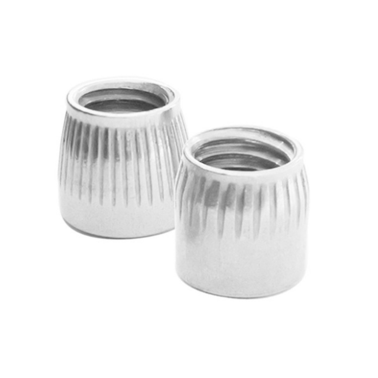 304不锈钢锥形压花螺母201滚花锥母吊装内膨胀拉爆斗型连接标准件