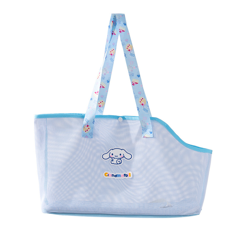 Los perros salen en primavera y verano, bolsa de malla transpirable conjunta para perros de orejas grandes, bolsa diagonal para gatos al aire libre, bolsa de gato para mascotas fresca