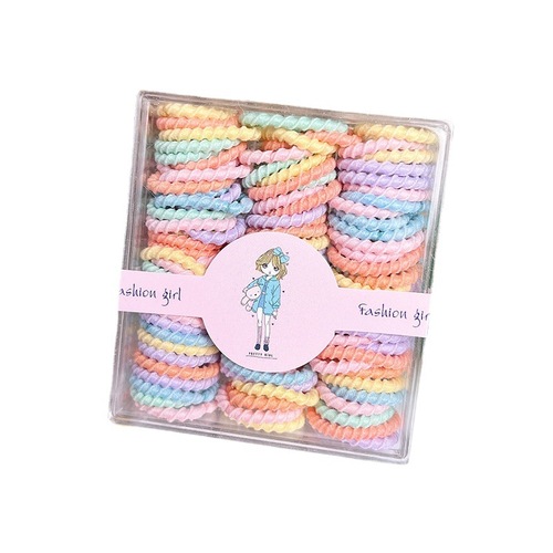 Children's elastic hair ties, non-hair damaging, colorful, for girls, baby hair accessories, hair bands, cute, hair accessories for girls, package