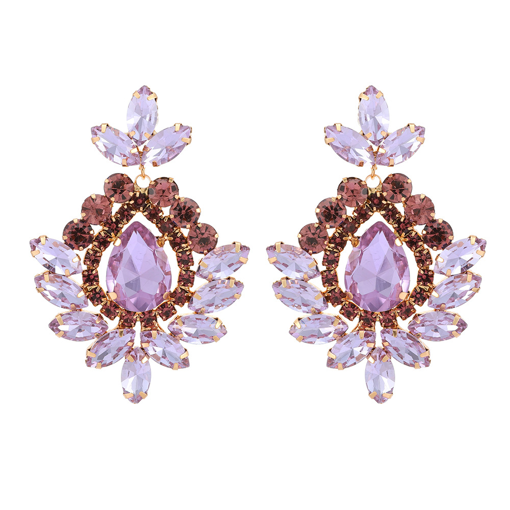 Drop Earrings Classification 1 Pair Quantity 1 Pair Retro Geometric Glass Plating Women's Drop Earrings