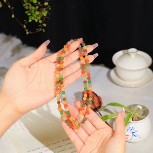 Jin Yutang Xinjiang Boutique Hetian Jade Duobao Pearl Round Jade Run Necklace Simple and Unadornished