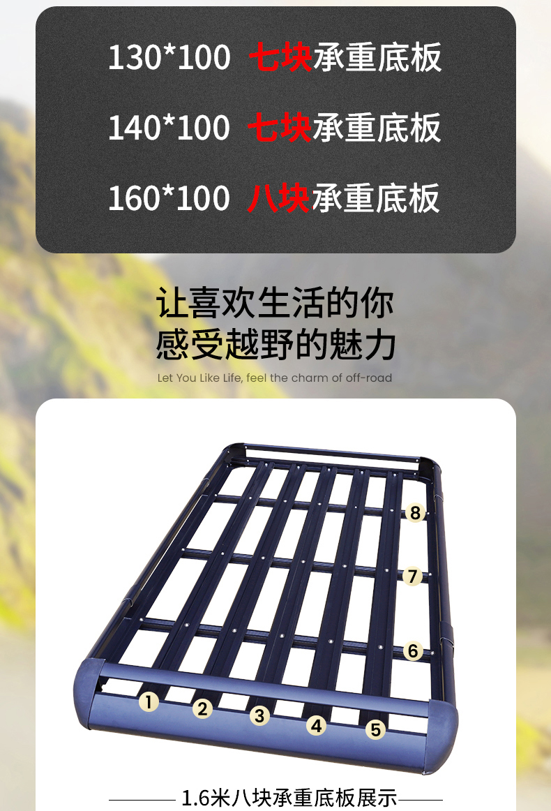 Car Roof Rack for Off-Road Vehicles, Universal Travel Rack for Car Luggage