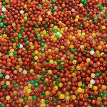 缅甸翡翠三彩小米珠散珠 翡翠 冰种玉珠隔珠手链散珠玉珠子